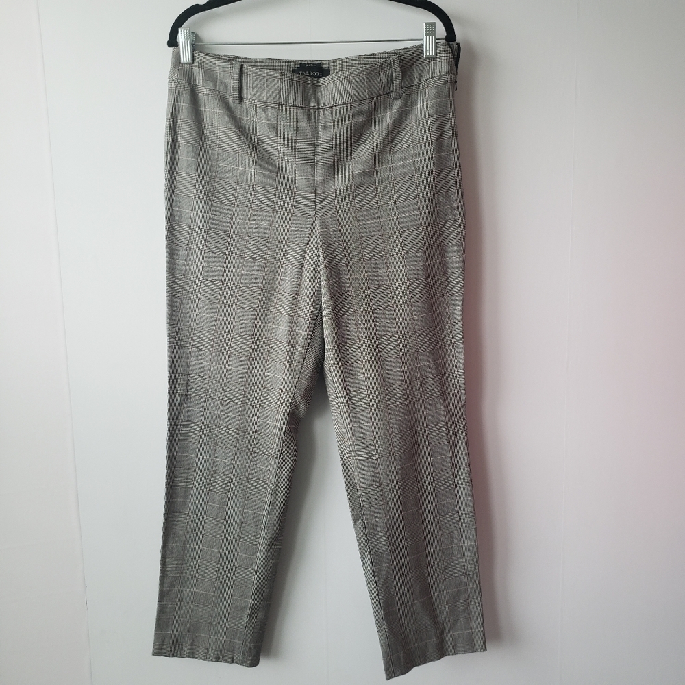 Talbots Chatham ankle turning plaid pants size 10